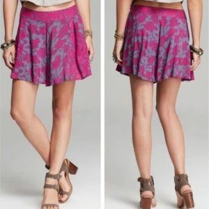 Free People Sheila Floral Boho Culotte Shorts, EUC